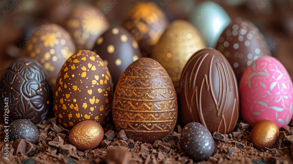 Assorted Handcrafted Chocolate Easter Eggs Assorted Handcrafted Chocolate Easter Eggs