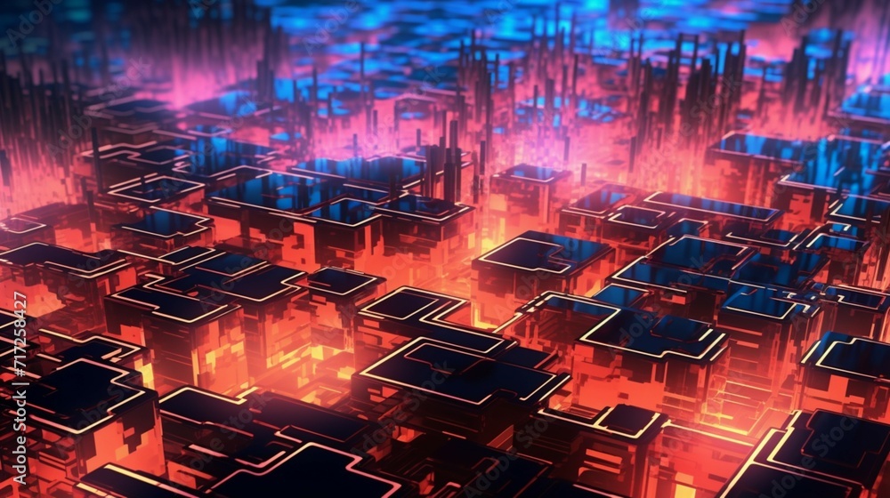 Abstract technology background Ai Generative Stock Illustration | Adobe ...