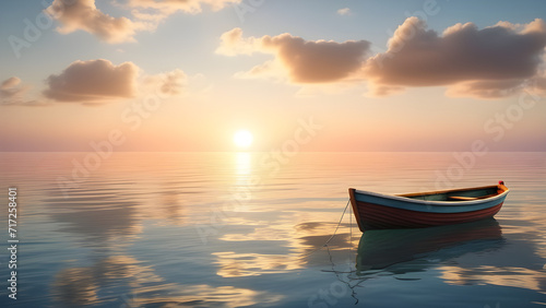 boat at sunrise © Antonio
