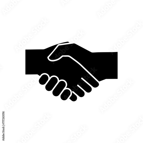 Handshake icon vector. business handshake. contact agreement