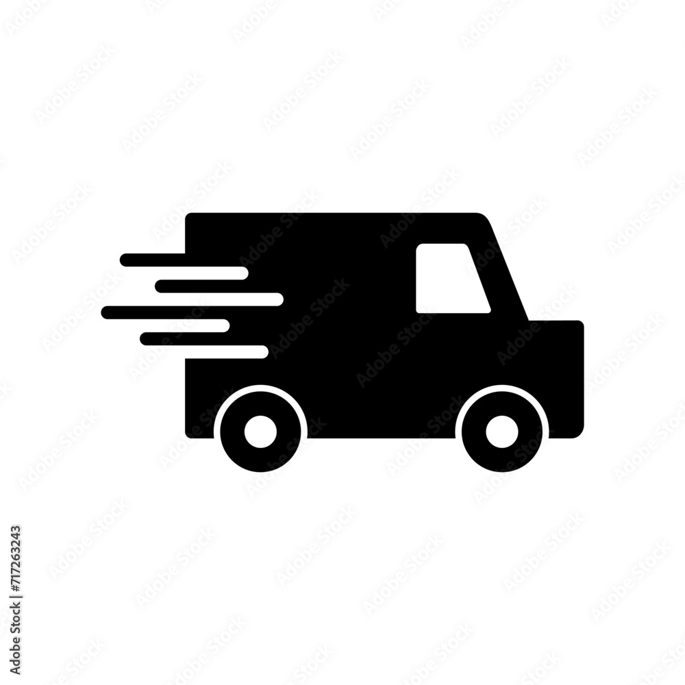 Fast shipping delivery truck icon vector. Delivery truck icon. fast delivery icon Fast shipping delivery truck icon vector. Delivery truck icon. fast delivery icon