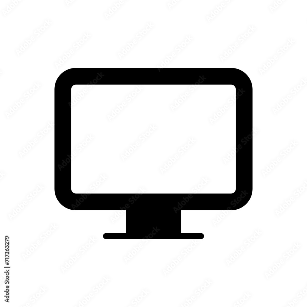 Computer icon vector. computer monitor icon vector. Computer icon vector. computer monitor icon vector.