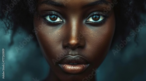 beautiful african girl portrait generative ai