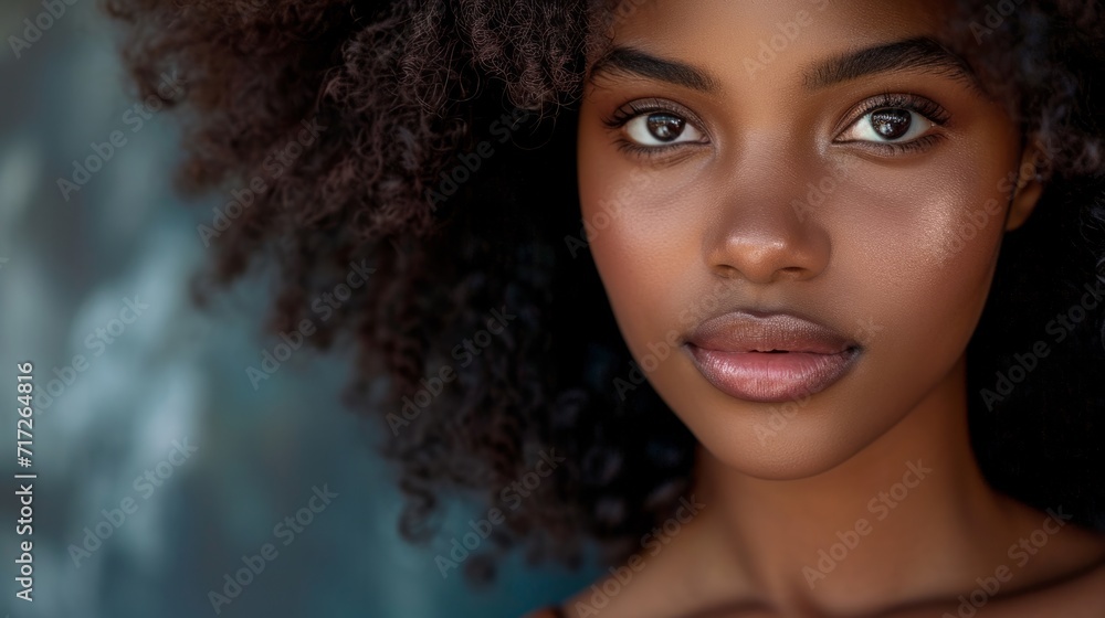 elegant young African American woman in a studio generative ai elegant young African American woman in a studio generative ai