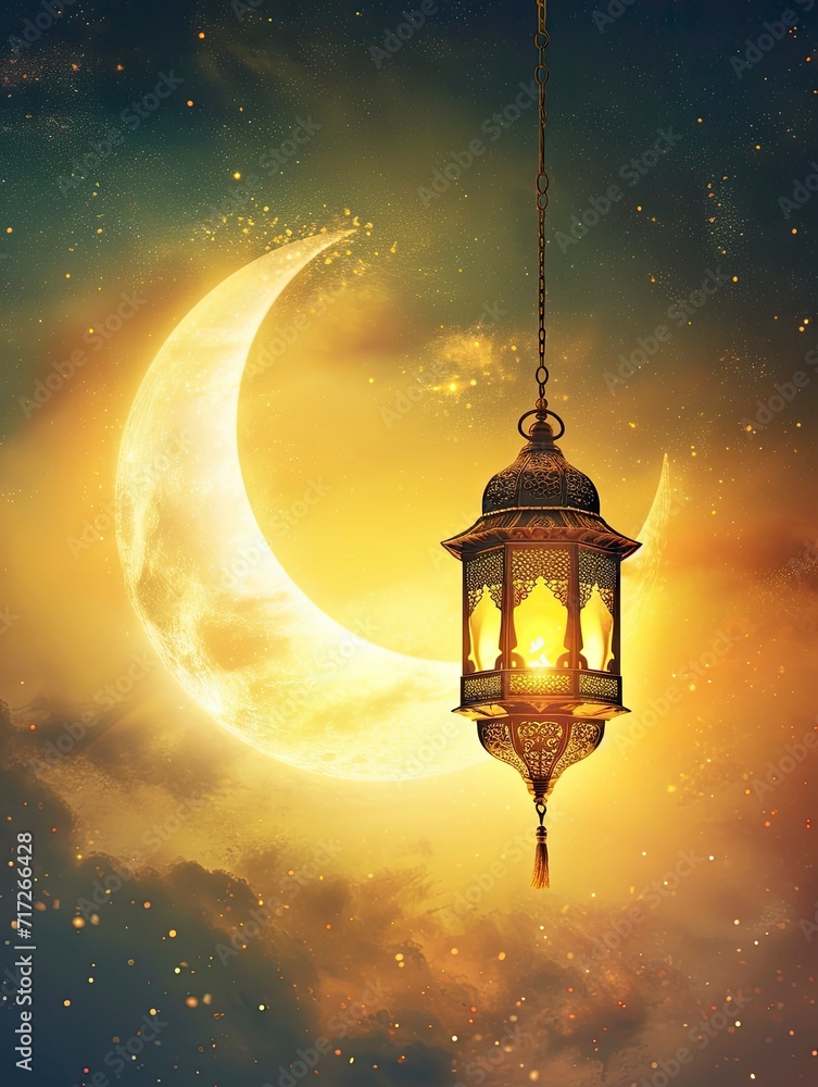 Ramadan Poster design, realistic, HD, copy space - generative ai Ramadan Poster design, realistic, HD, copy space - generative ai