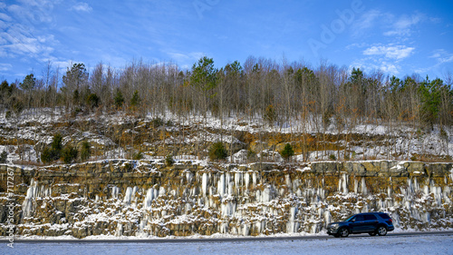 Icicles along Highway