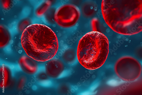 Erythrocytes against a backdrop of other cells for contrast