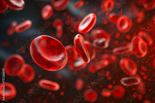 Erythrocytes in a medical infographic, illustrating their function and importance