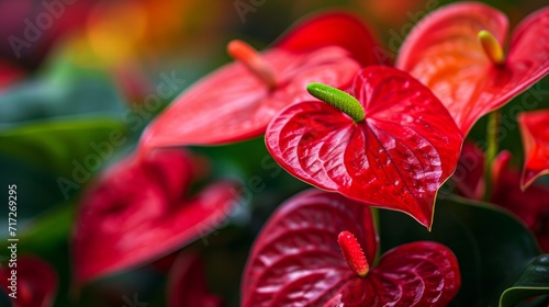 Dynamic and vivid anthurium flowers generative ai