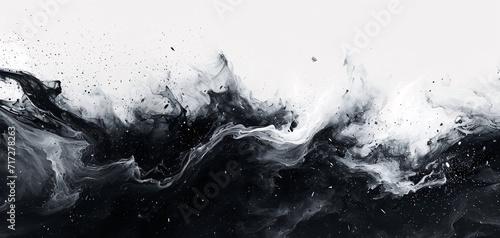 Abstract liquid ink on a white background  photo