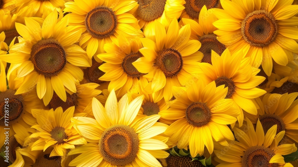 Radiant tropical sunflowers in a sea of warm yellows generative ai Radiant tropical sunflowers in a sea of warm yellows generative ai
