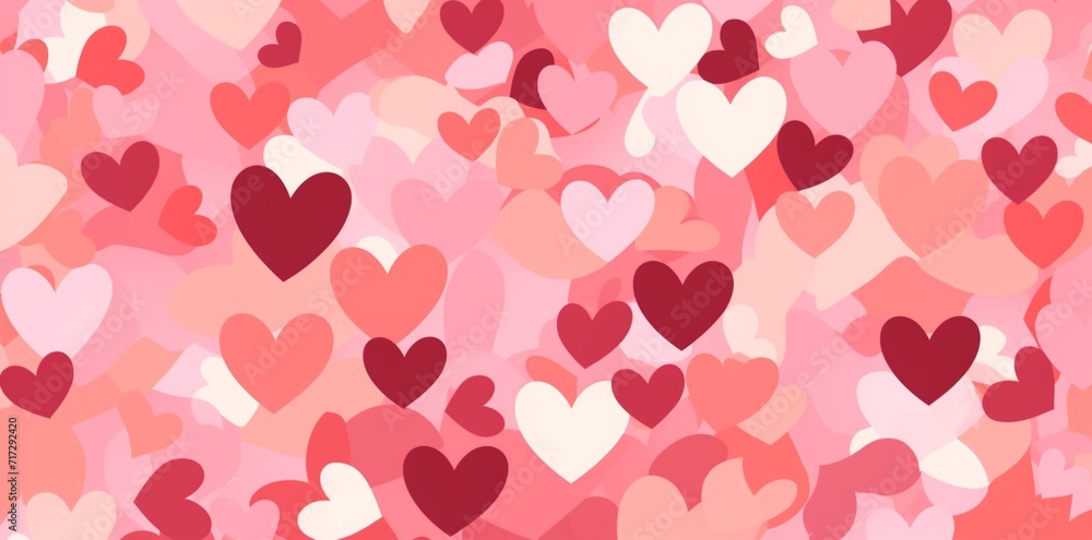 Red love heart seamless pattern illustration. Cute romantic pink hearts background print. Valentine's day holiday backdrop texture, romantic wedding design Red love heart seamless pattern illustration. Cute romantic pink hearts background print. Valentine's day holiday backdrop texture, romantic wedding design