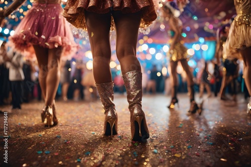 people dancing at a carnival ball, generative ai