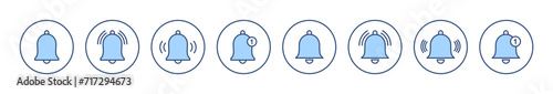Bell icon vector. Notification sign and symbol for web site design