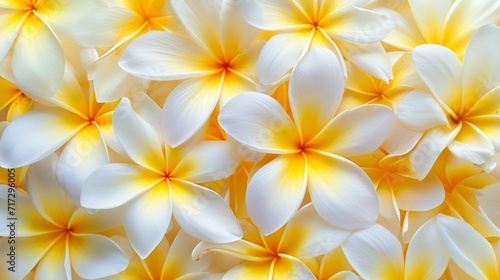 Tropical frangipani flowers in full bloom generative ai © ThisDesign