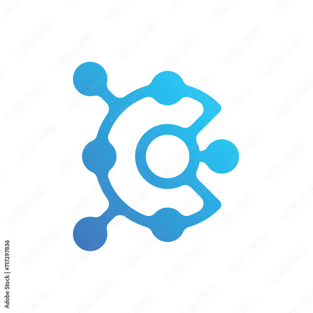 Letter C Technology Modern Gradient Logo Letter C Technology Modern Gradient Logo