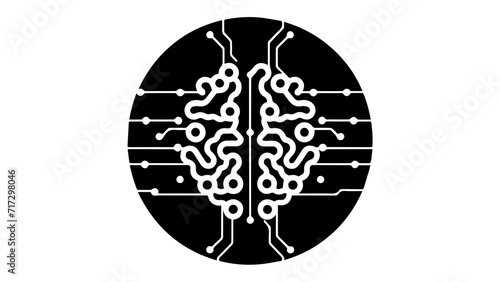 Artificial intelligence technology logo ai generated concept