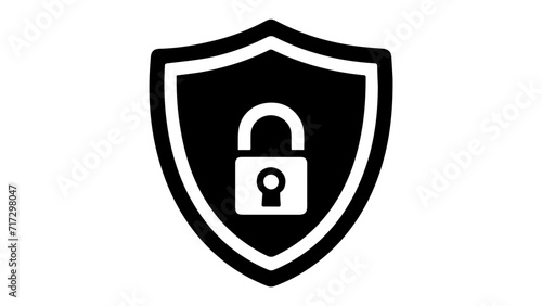 Secure shield symbol icon ai generated art