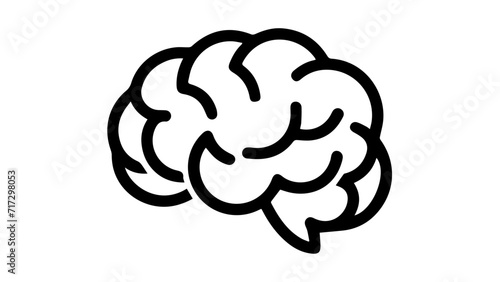 Brain symbol logo illustration concept ai generated