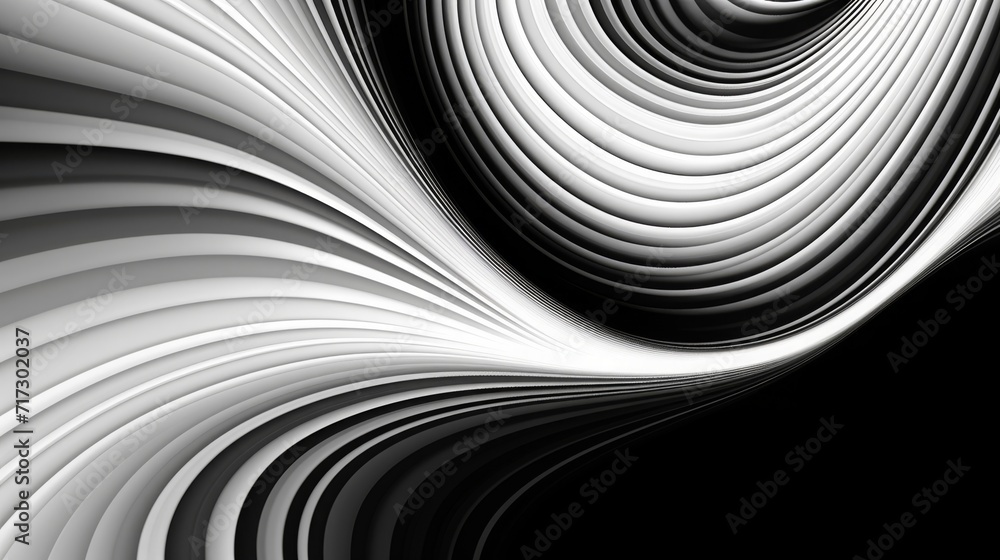 Abstract curving pattern and texture in black and white Abstract curving pattern and texture in black and white