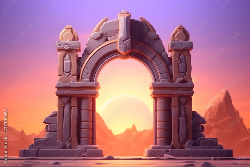 3d rendering Mystic Doorway Portal