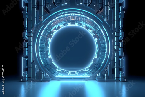 Fototapeta Naklejka Na Ścianę i Meble -  3d rendering Mirror Gate Vortex Portal