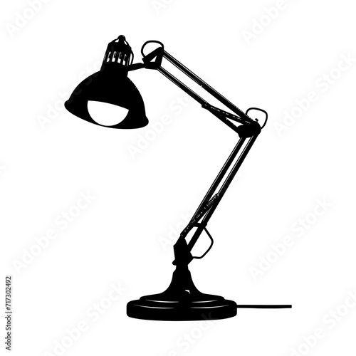 Silhouette desk lamp black color only
