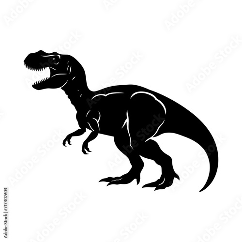 Silhouette Dinosaur black color only