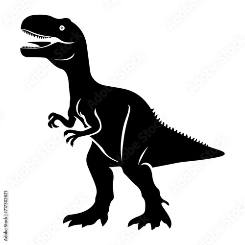 Silhouette Dinosaur black color only