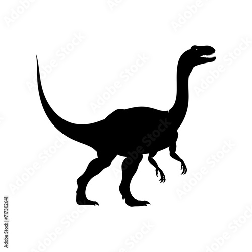 Silhouette Dinosaur black color only