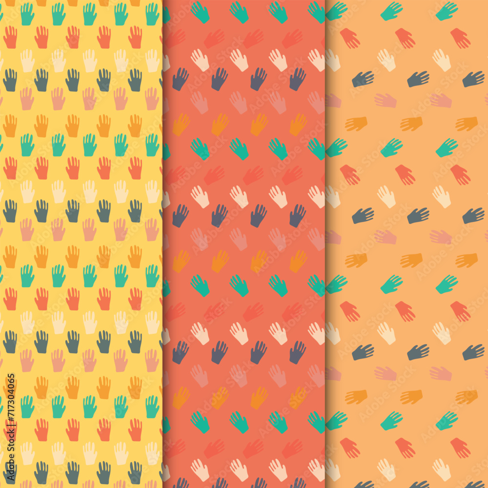 hands pattern set hands pattern set