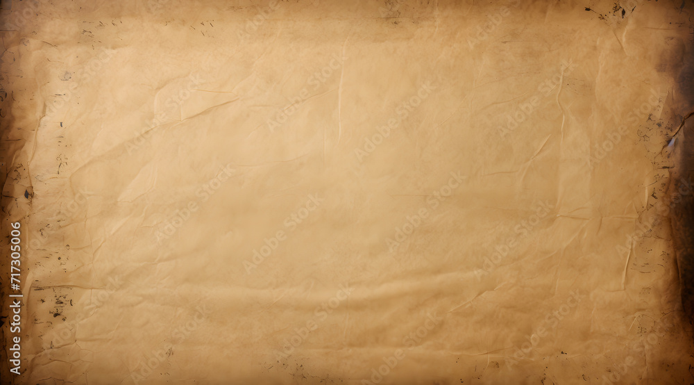 Canvas of History: Textured of old parchment paper sheet, a rich, aged texture, embodying the essence of historical documents