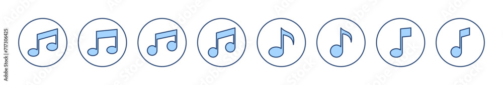 Music icon vector. note music sign and symbol Music icon vector. note music sign and symbol