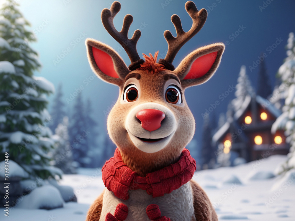 Reindeer deer with nature background Reindeer deer with nature background