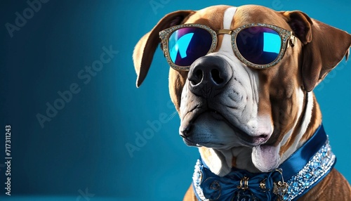 portrait of a dog with a glasses  cool concept © omarifx