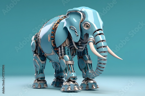 3d rendering Elephant cyborg © arnanda