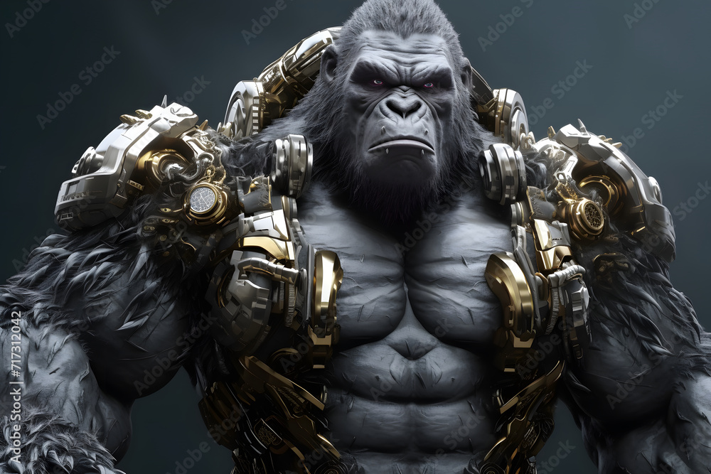 3d rendering Gorilla cyborg 3d rendering Gorilla cyborg