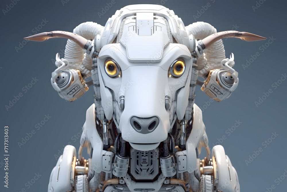 3d rendering Sheep cyborg 3d rendering Sheep cyborg