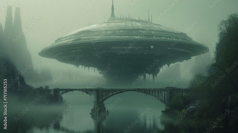 Alien UFO - Unidentified Flying Object a mother spaceship Alien UFO - Unidentified Flying Object a mother spaceship