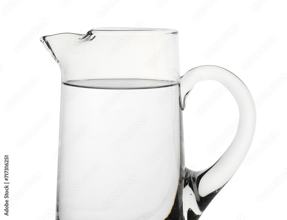 Glass jug with water isolated on white Glass jug with water isolated on white