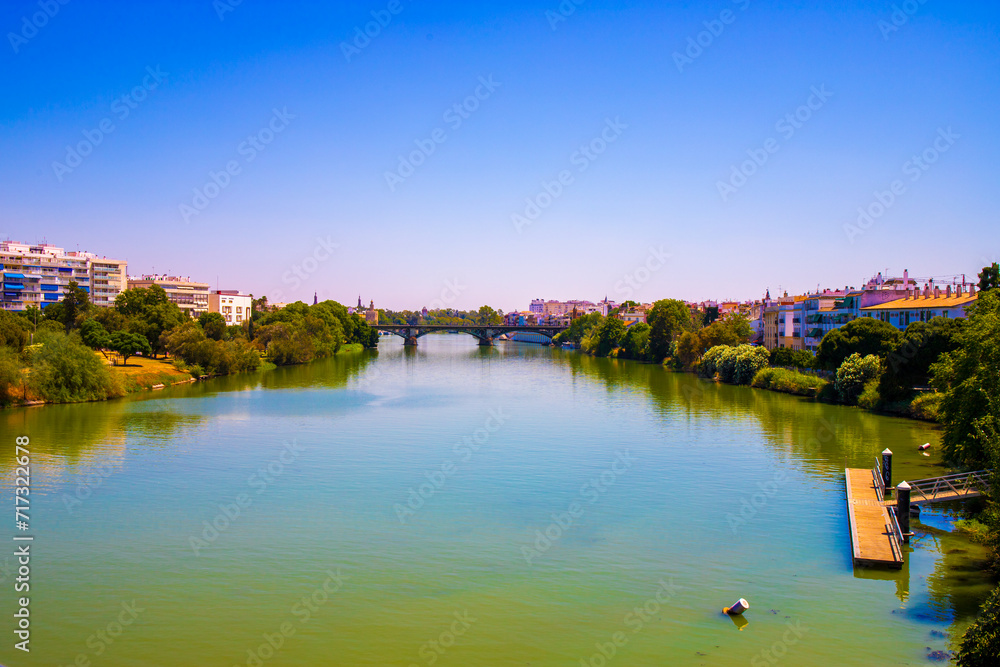 Beautiful view of the river in Seville