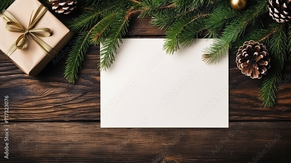 Christmas letter list congratulations on a wooden background Christmas letter list congratulations on a wooden background