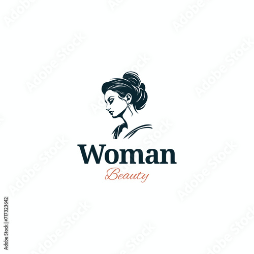 beauty woman logo design for salon, makeover, hair stylist, haidresser, hairc cut.