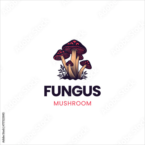 mushroom logo simple ,fungus mushroom logo
