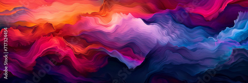 an abstract wavy background in several colors, generative AI