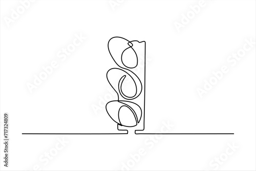continuous line vector illustration design
traffic lights