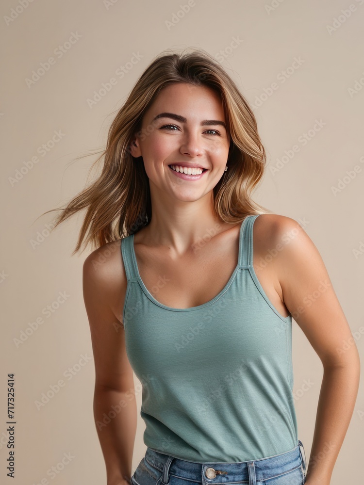 Attractive and confident young woman with hands on hip Attractive and confident young woman with hands on hip