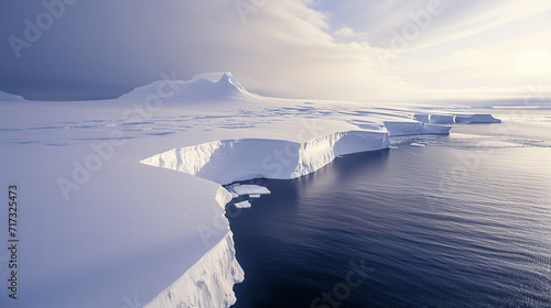 Antarctic Ice Shelf at Twilight photo
