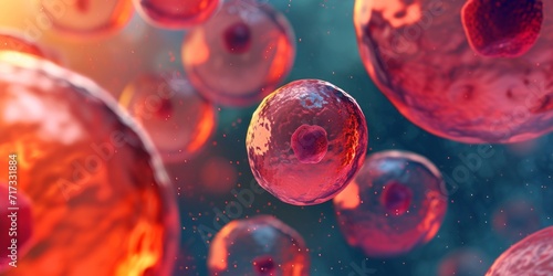 embryonic stem cells, cellular therapy, 3d illustration photo