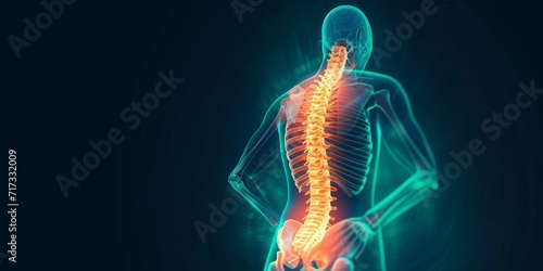 back pain representation holograph photo